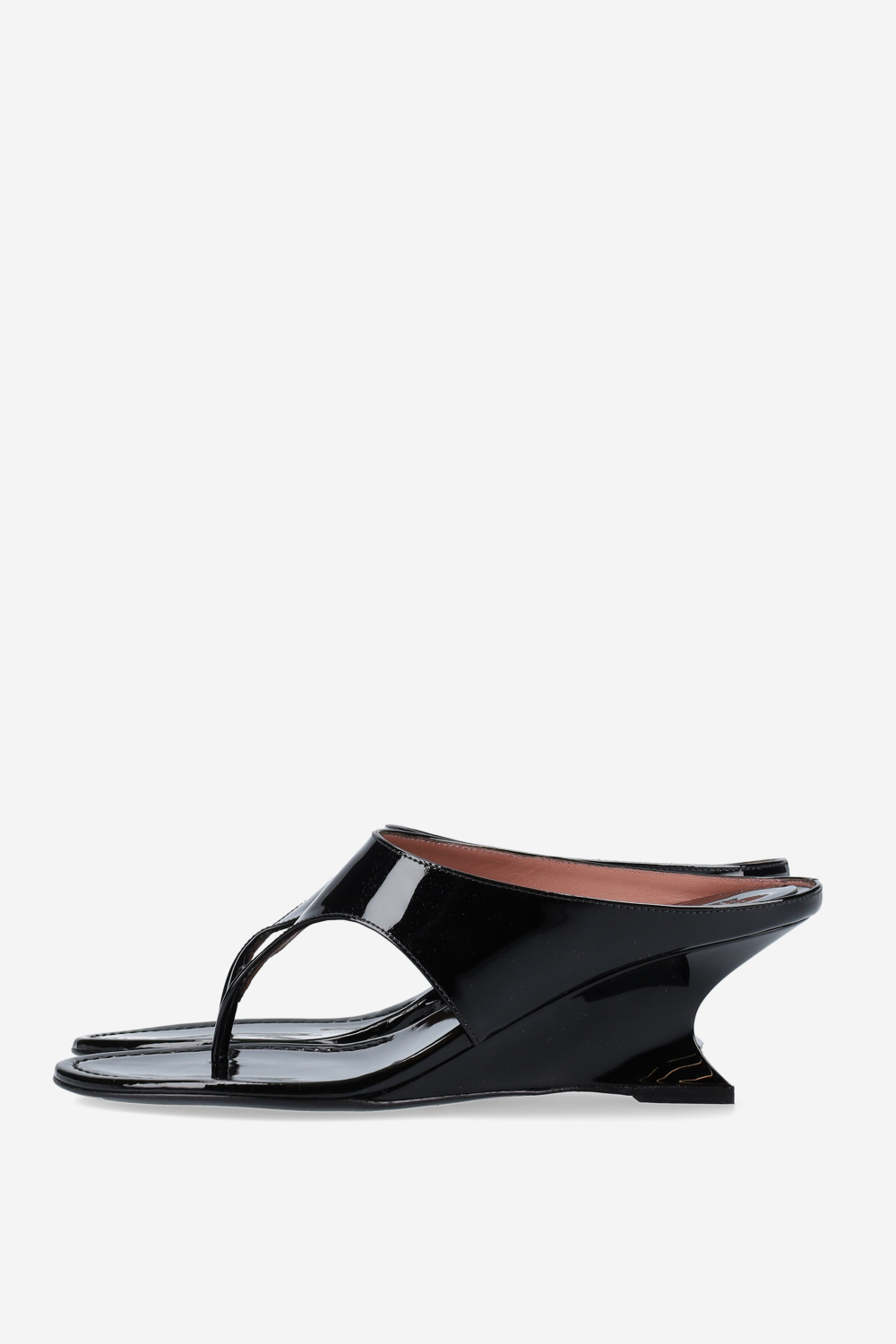 Nina thong patent leather mules