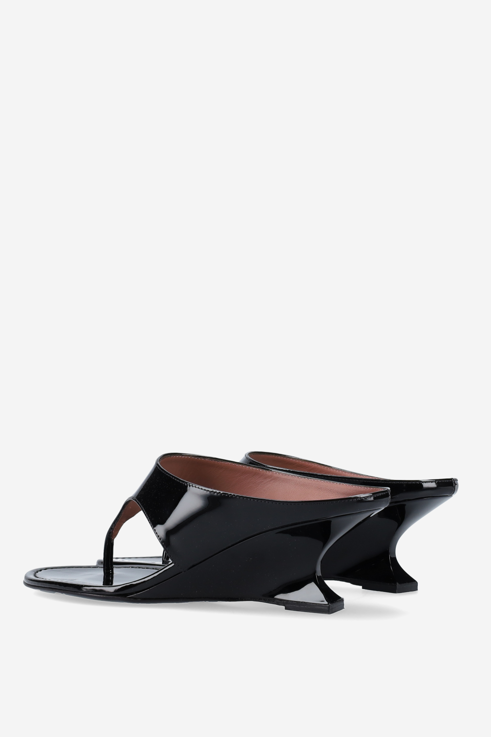 Nina thong patent leather mules