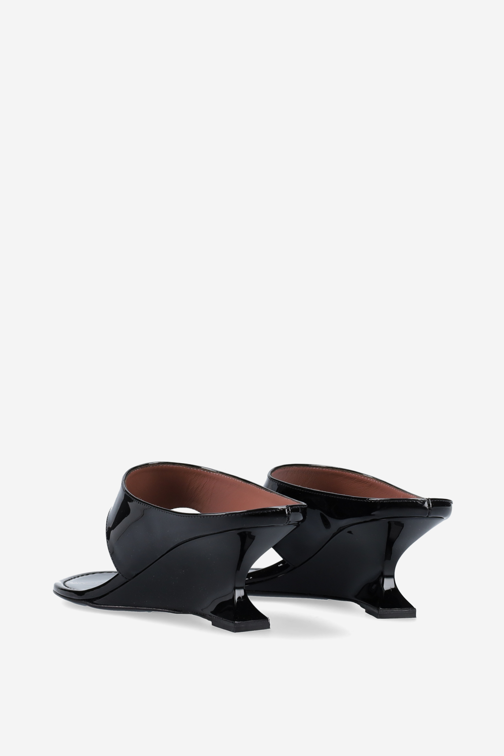 Nina thong patent leather mules