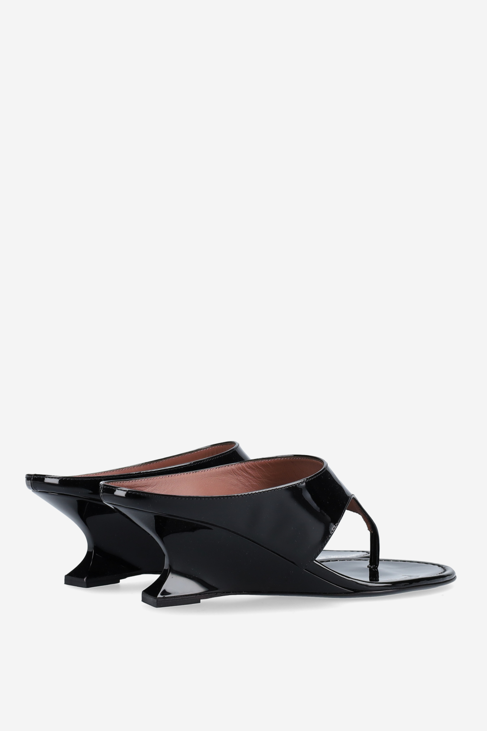 Nina thong patent leather mules