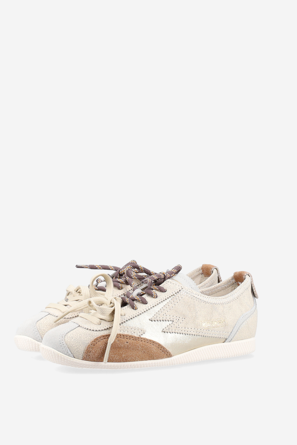 Ikigai crackle leather sneakers