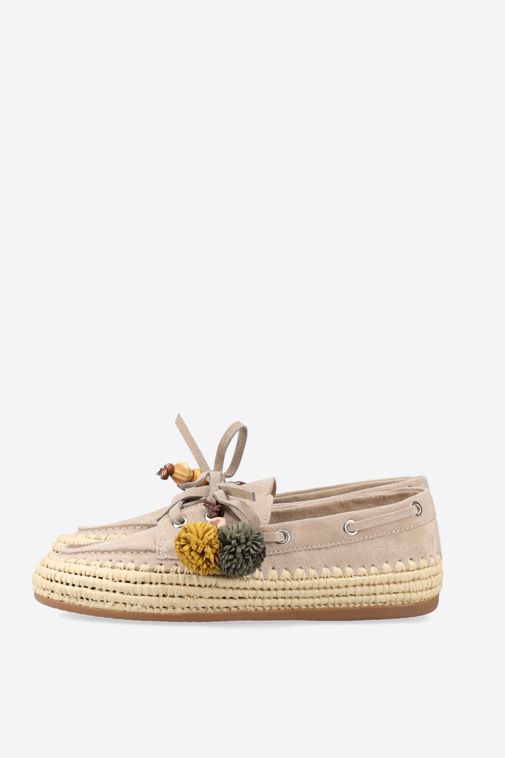 Raffia trimmed suede espadrilles