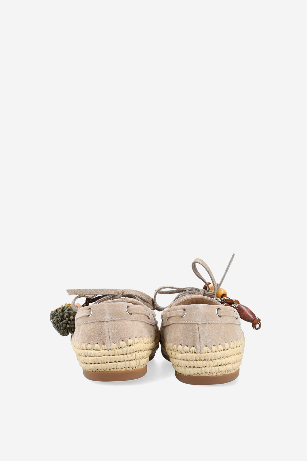Raffia trimmed suede espadrilles