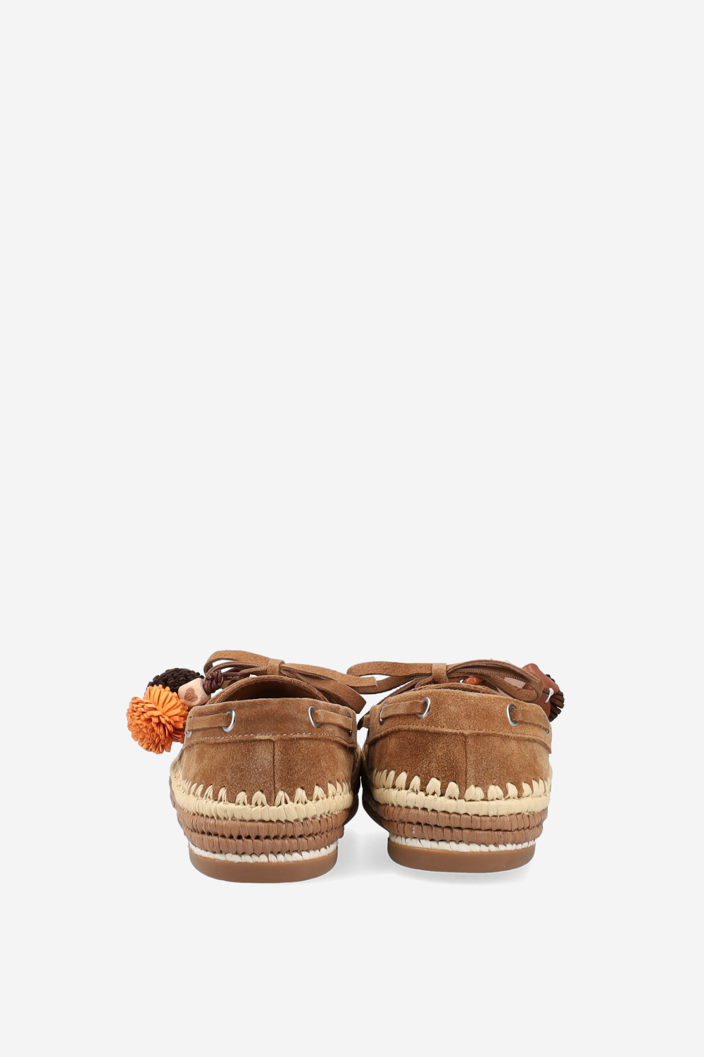 Raffia trimmed suede espadrilles