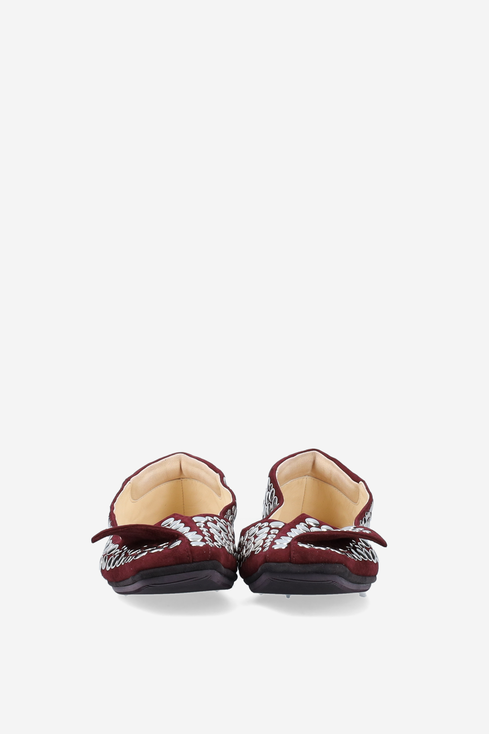 Cake studded suede ballerinas