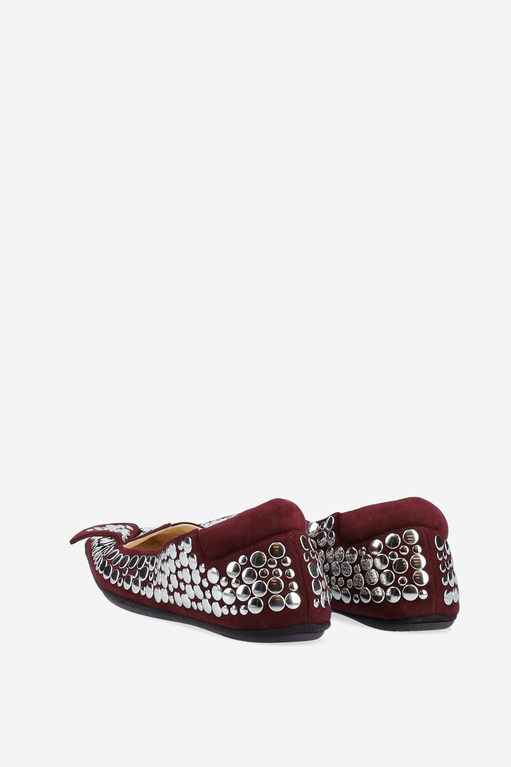 Cake studded suede ballerinas