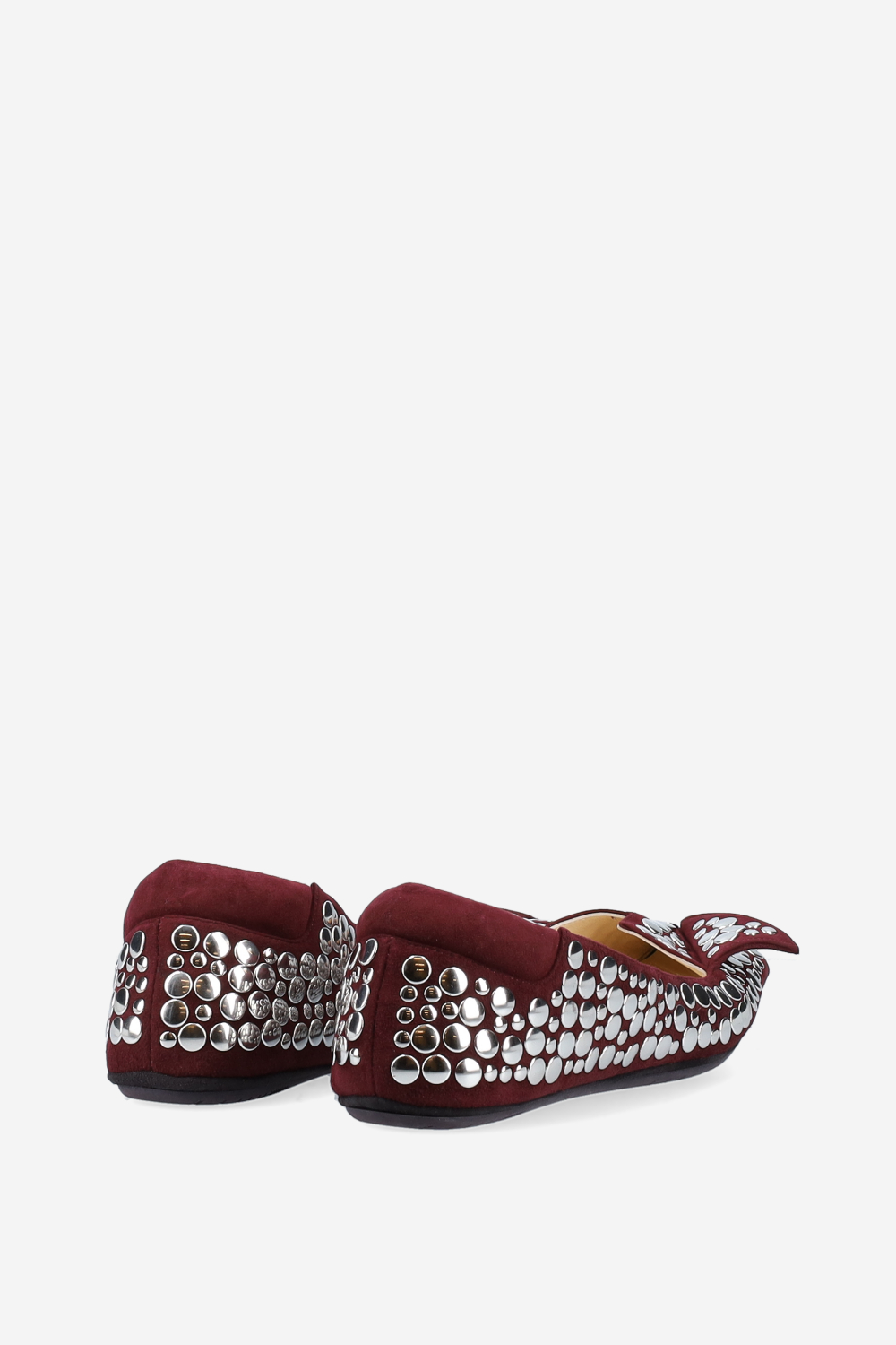 Cake studded suede ballerinas
