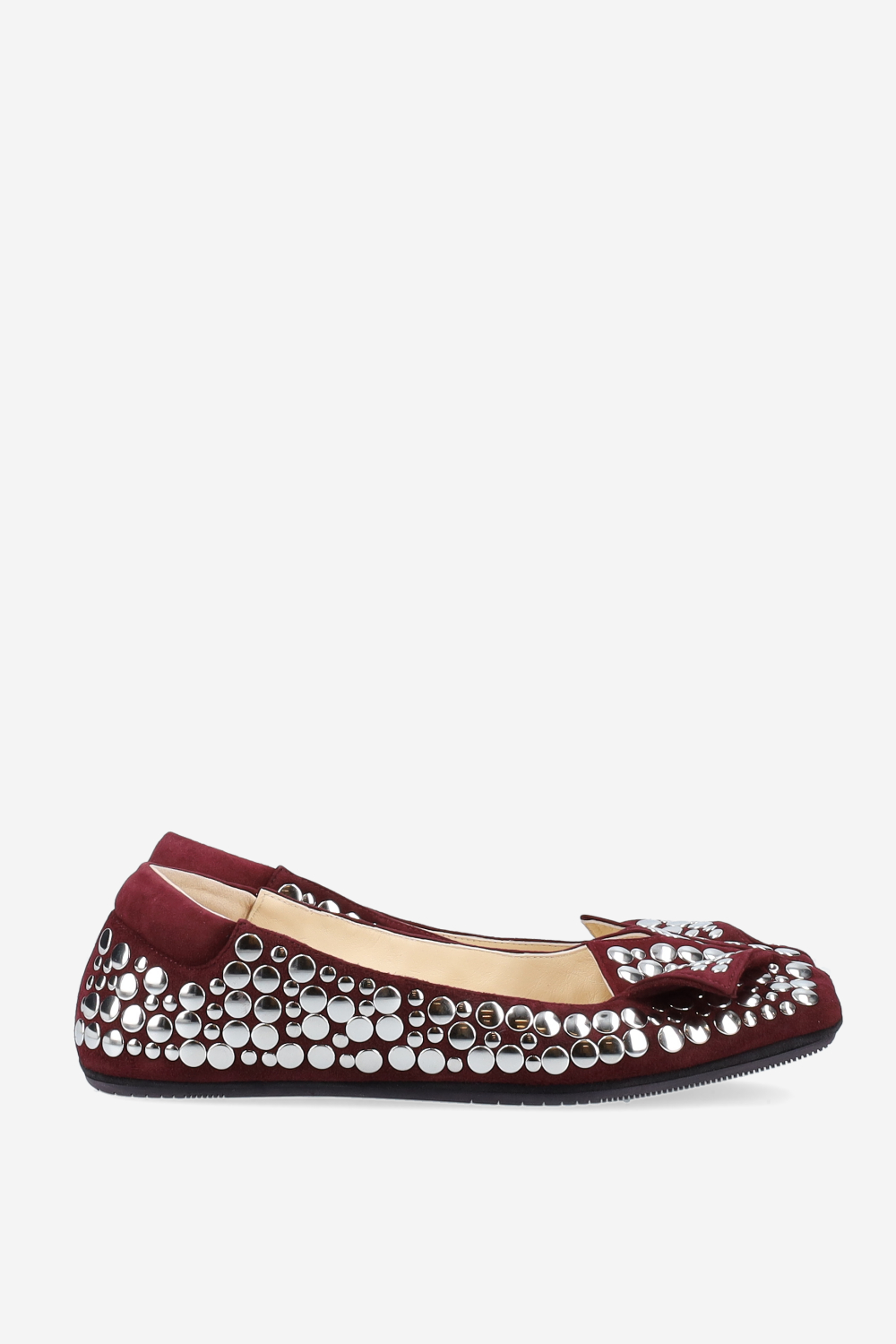 Cake studded suede ballerinas