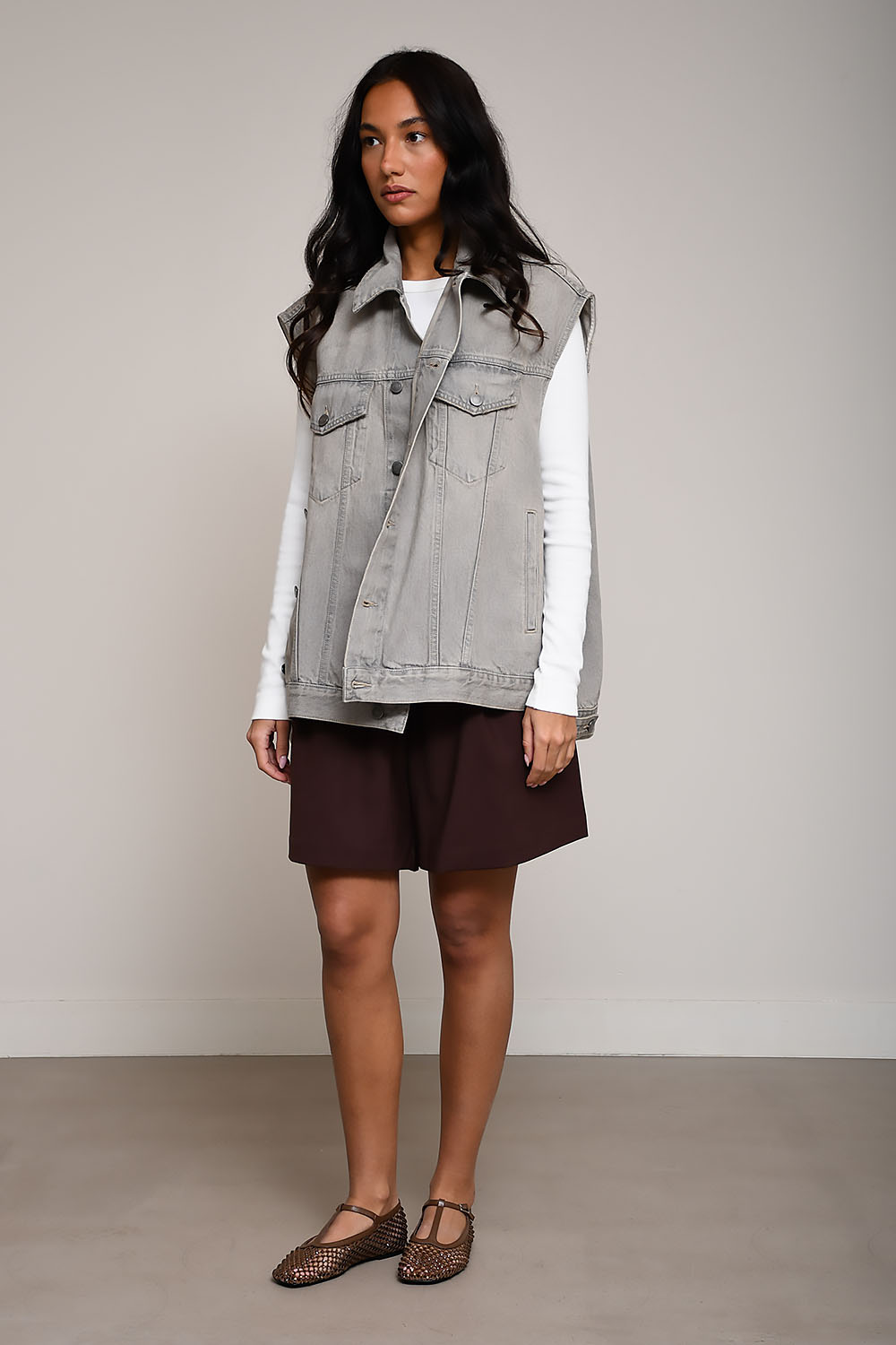 Haikure - Janette denim sleeveless jacket