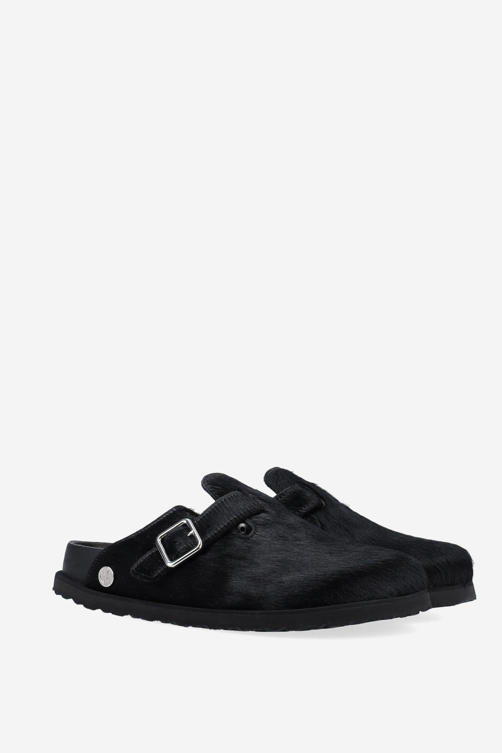 Boston fur ponyhair clogs