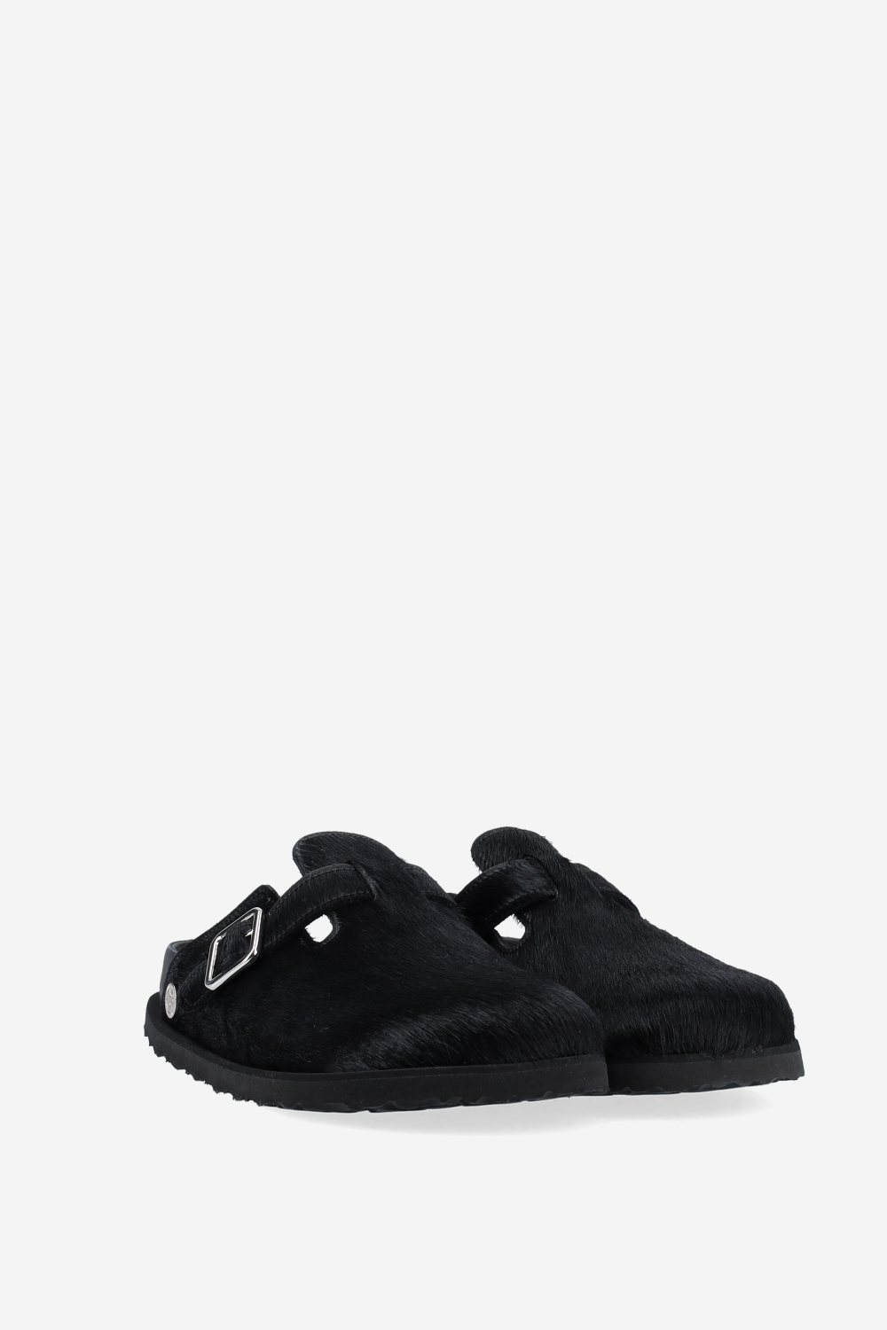 Boston fur ponyhair clogs