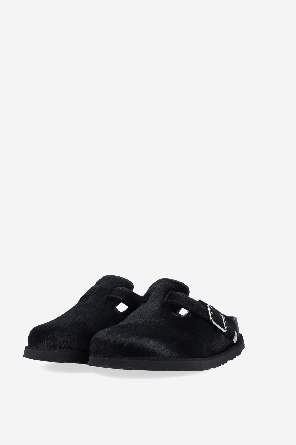 Boston fur ponyhair clogs