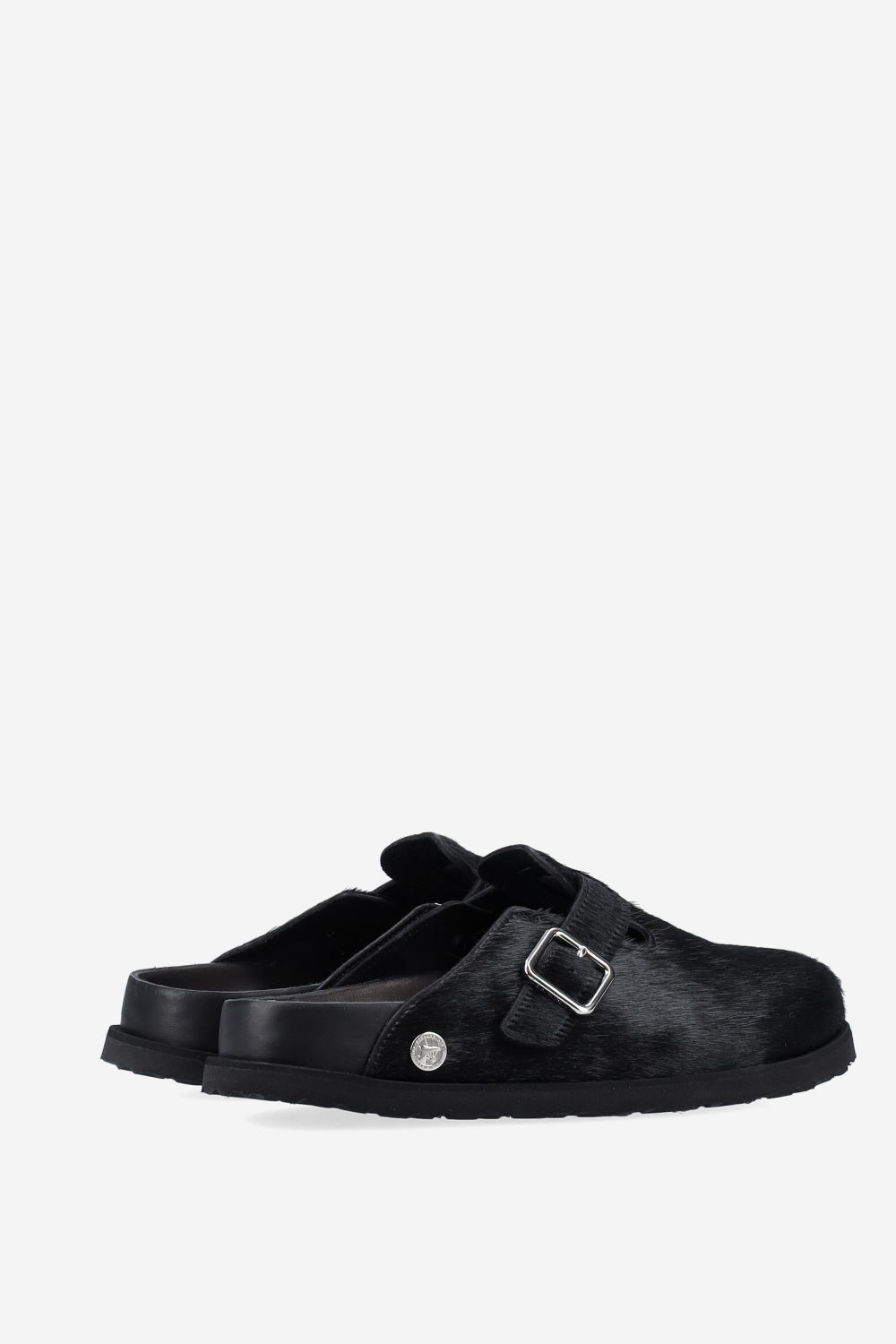 Boston fur ponyhair clogs