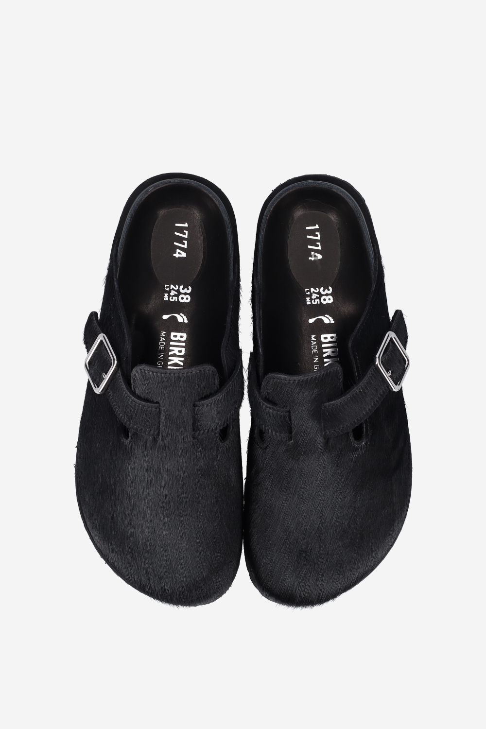 Boston fur ponyhair clogs