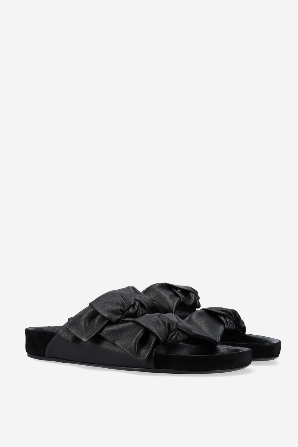 Lennyo leather bow sandals