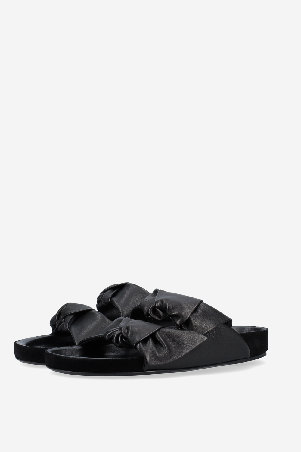 Lennyo leather bow sandals