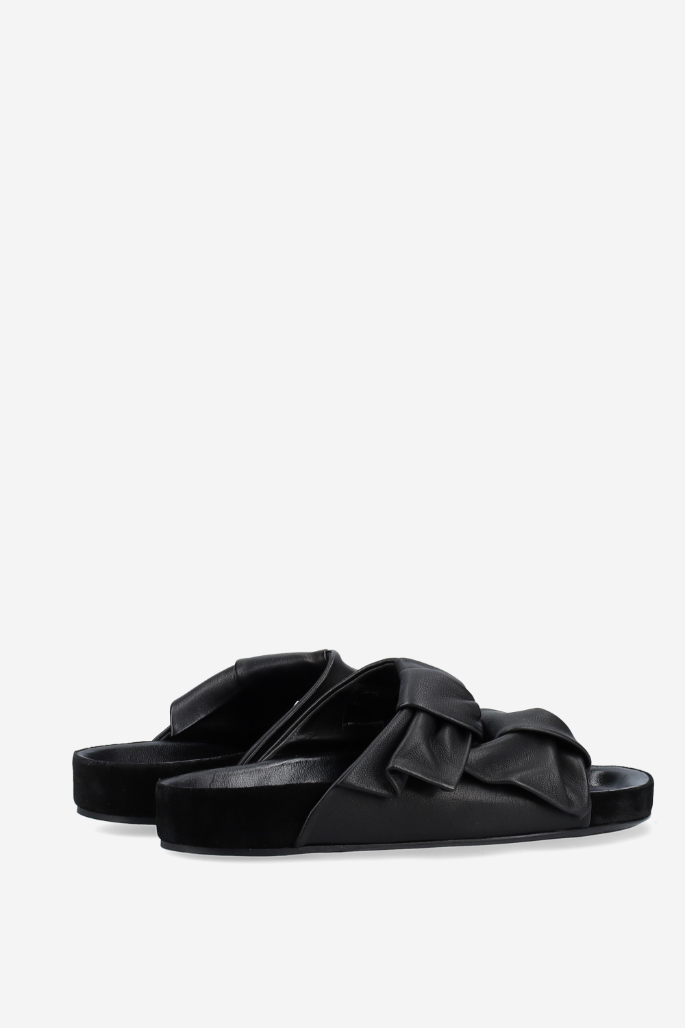 Lennyo leather bow sandals