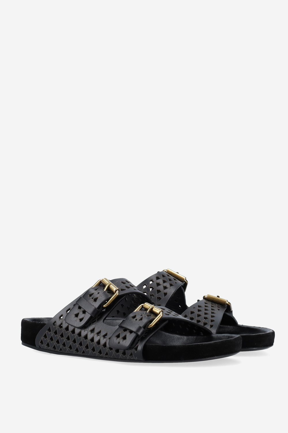 Lennyo openwork leather sandals