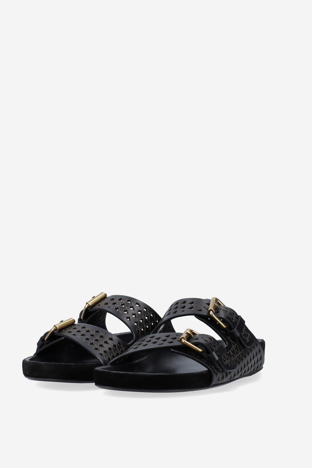 Lennyo openwork leather sandals