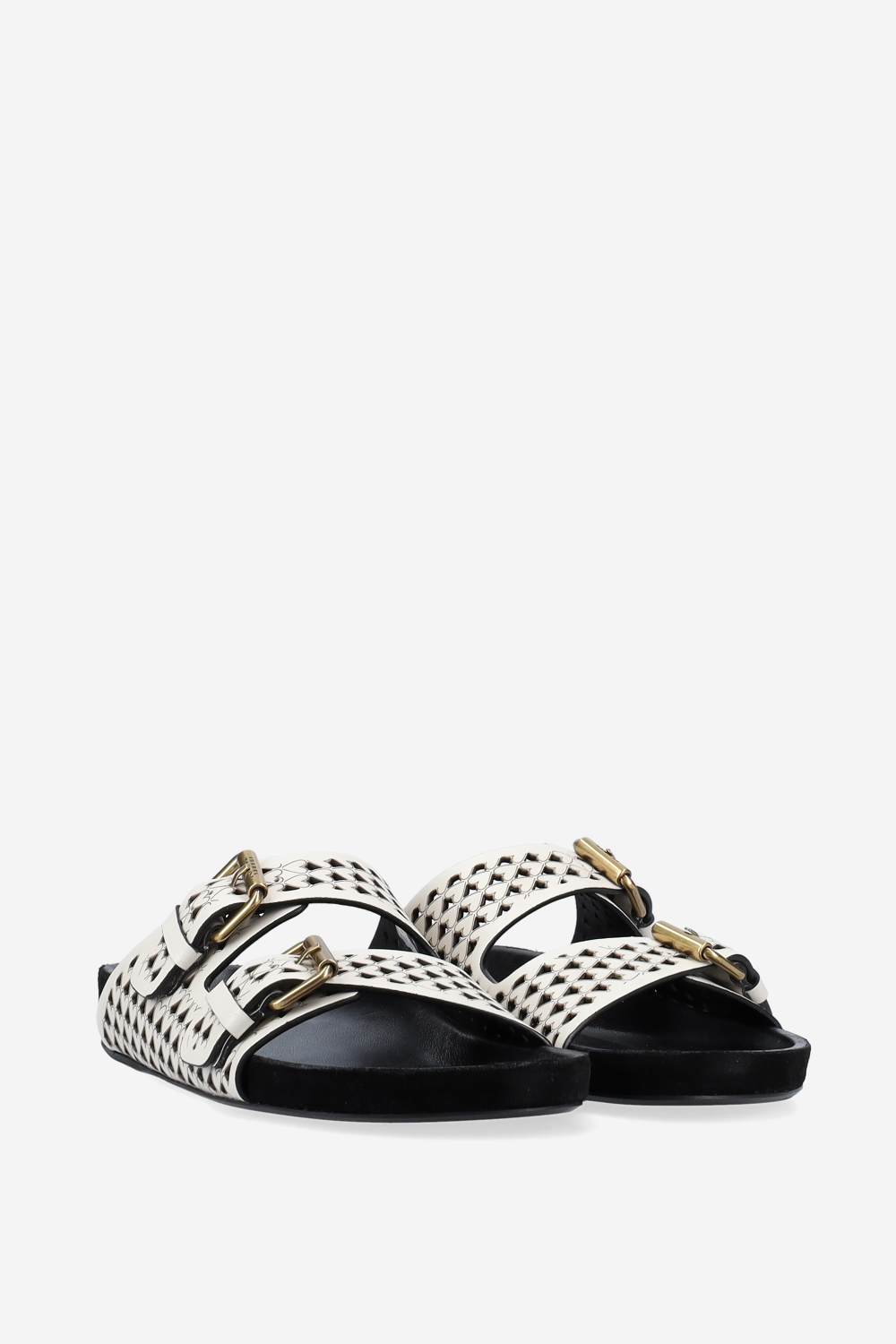 Lennyo openwork leather sandals