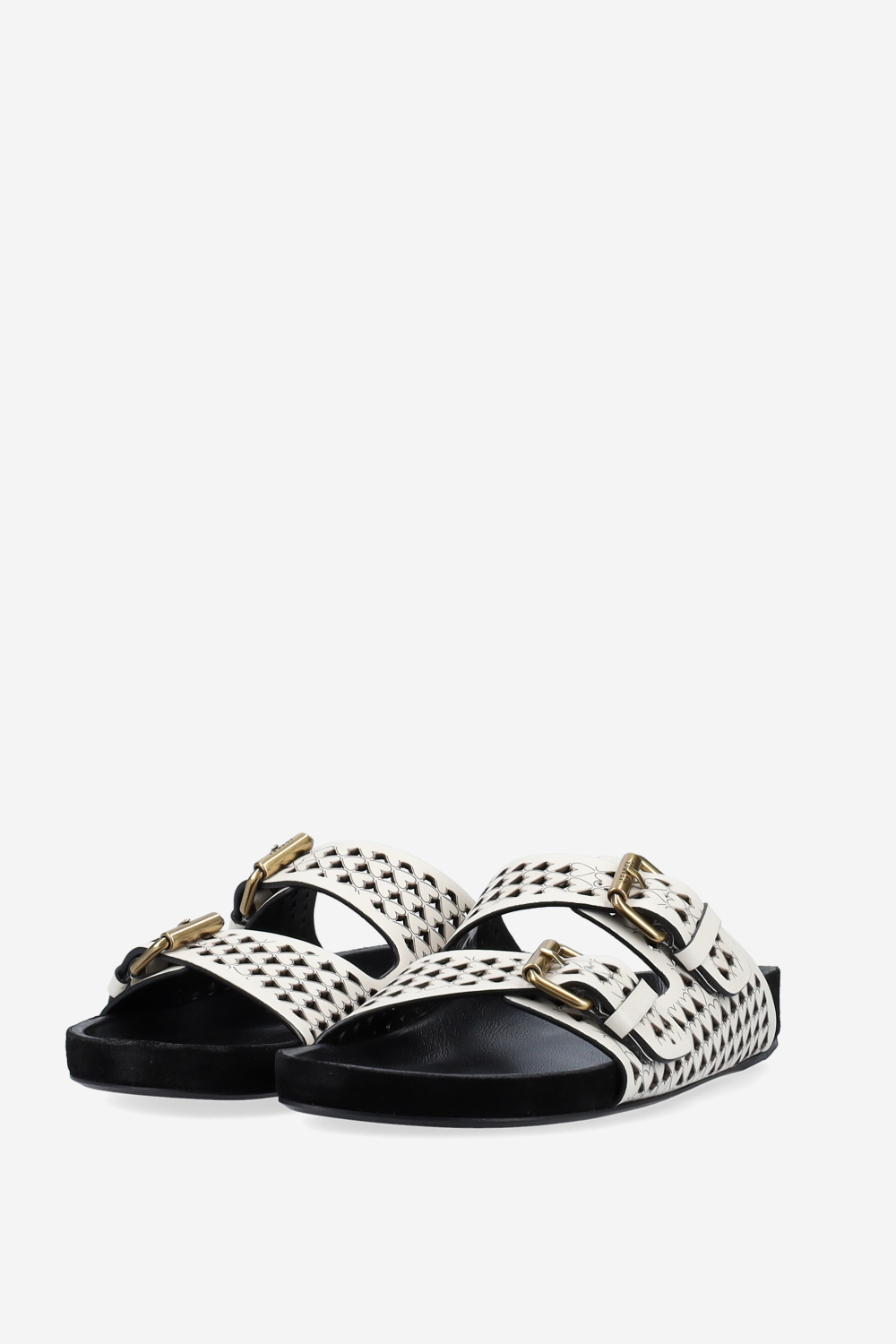 Lennyo openwork leather sandals