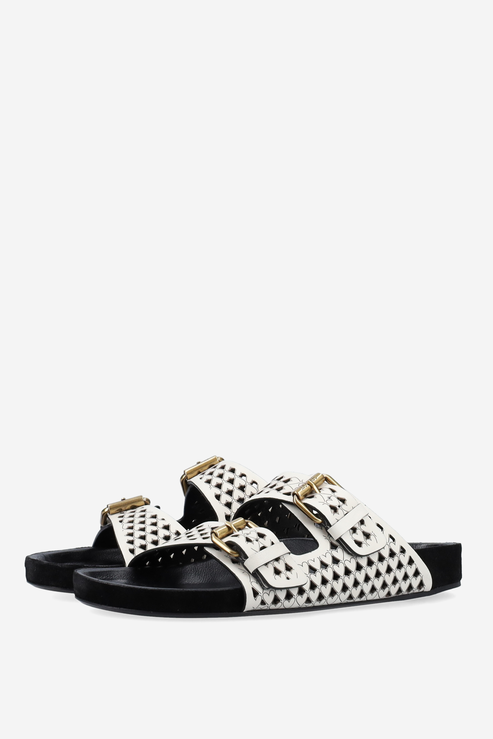 Lennyo openwork leather sandals