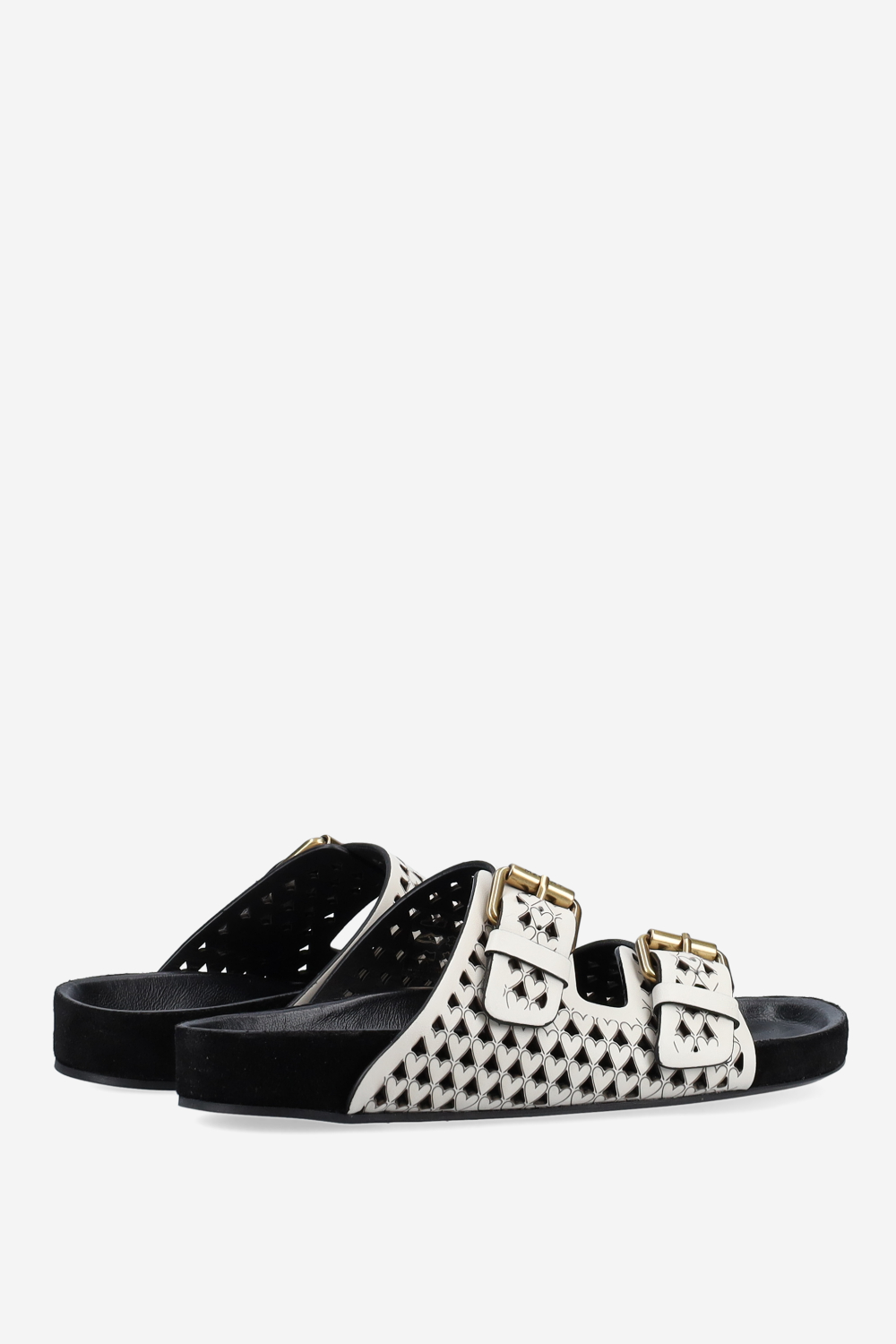 Lennyo openwork leather sandals