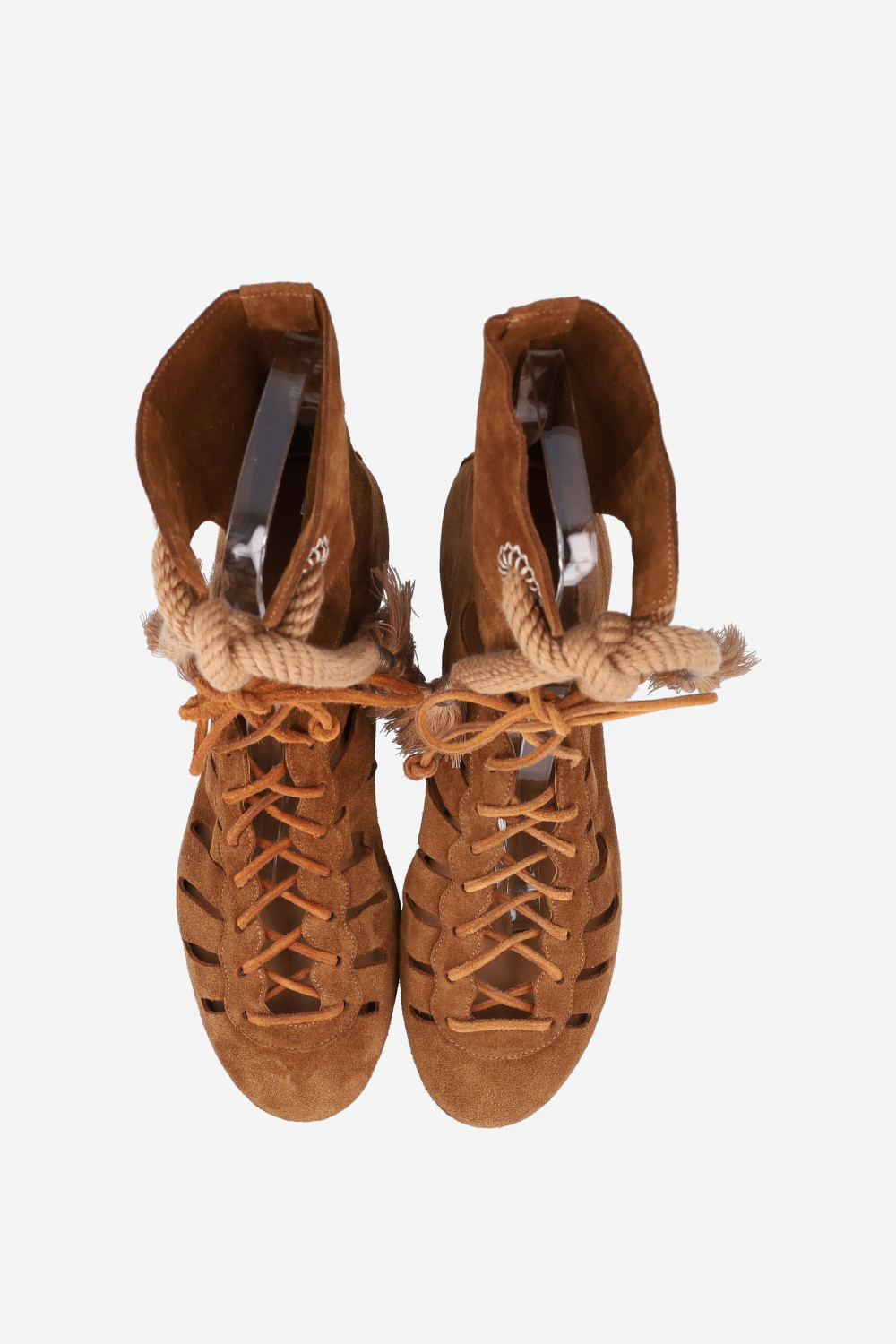 Y’s 90’s Aviator Lace-Up Sandal Boots Liade suede lace-up boots - Mayke