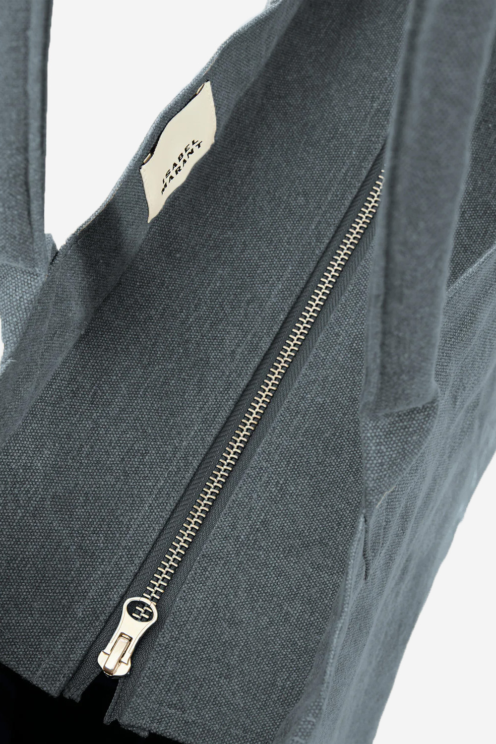 Yenky zipped cotton logo shoper