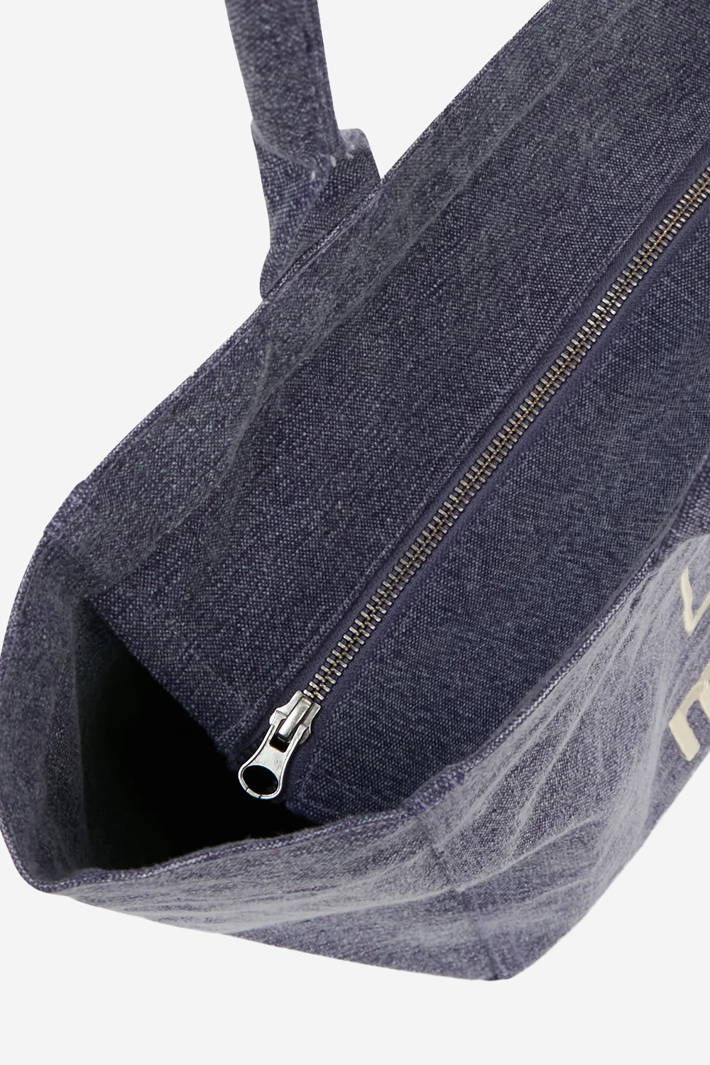 Yenky zipped cotton logo shoper