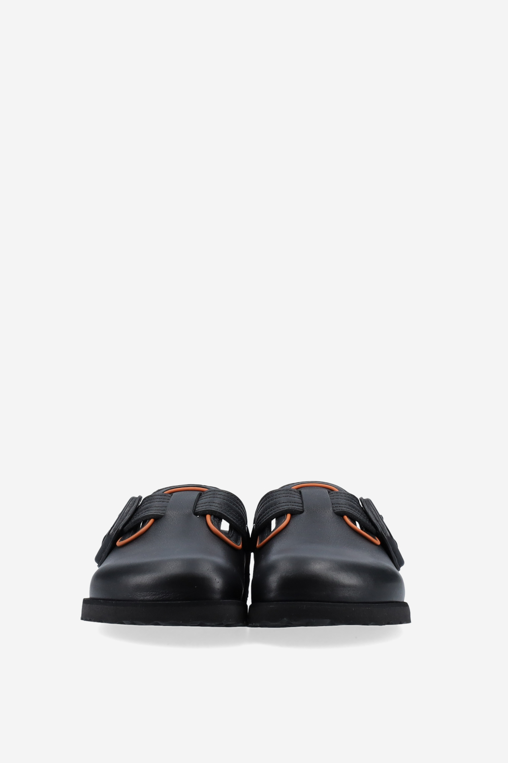 Bosten buckle leather mules