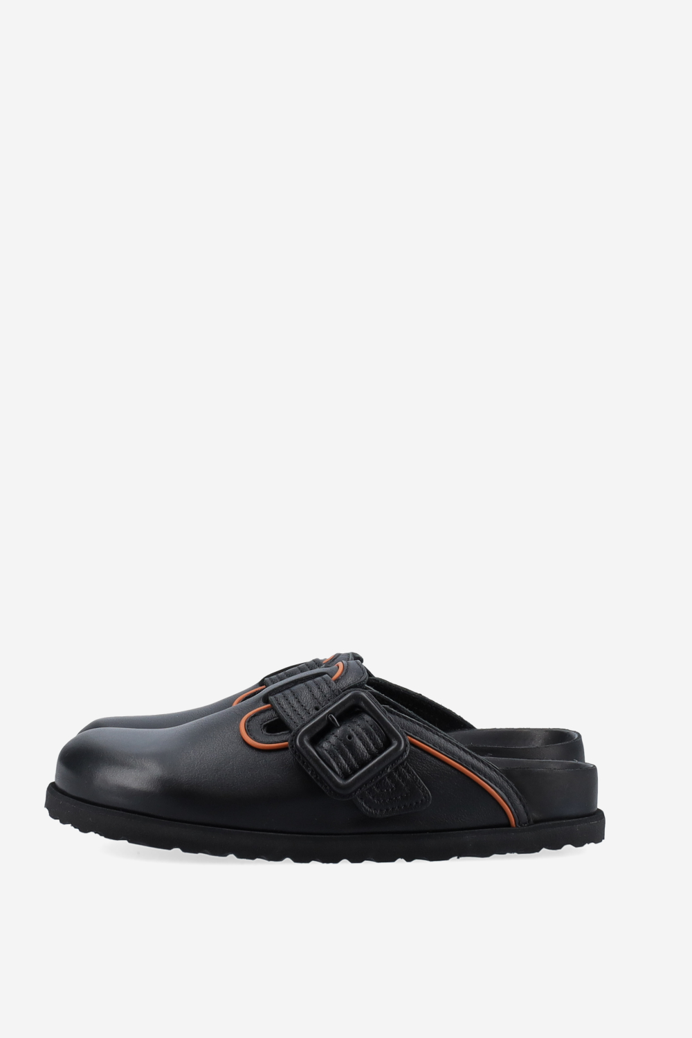 Bosten buckle leather mules