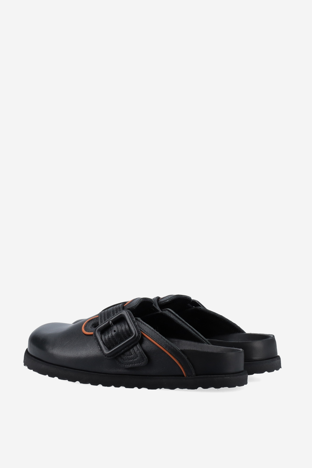 Bosten buckle leather mules