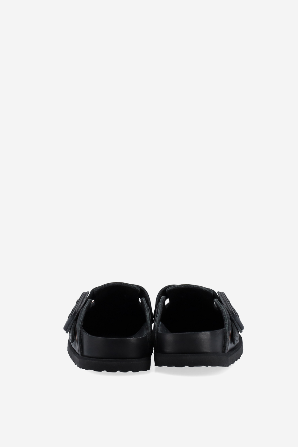 Bosten buckle leather mules