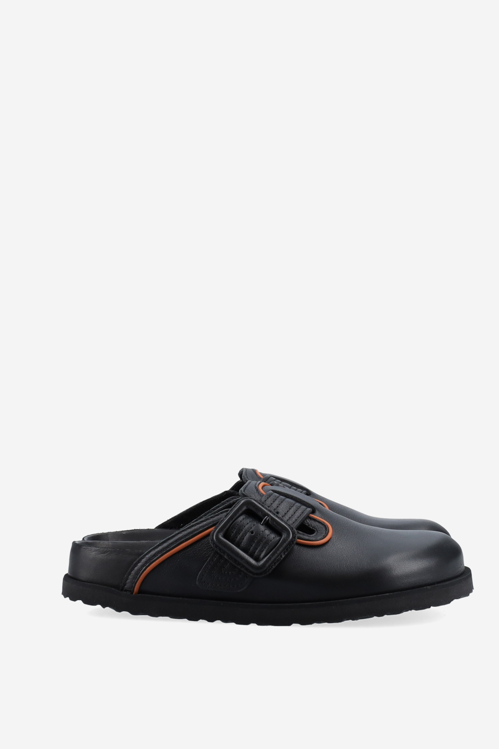 Bosten buckle leather mules
