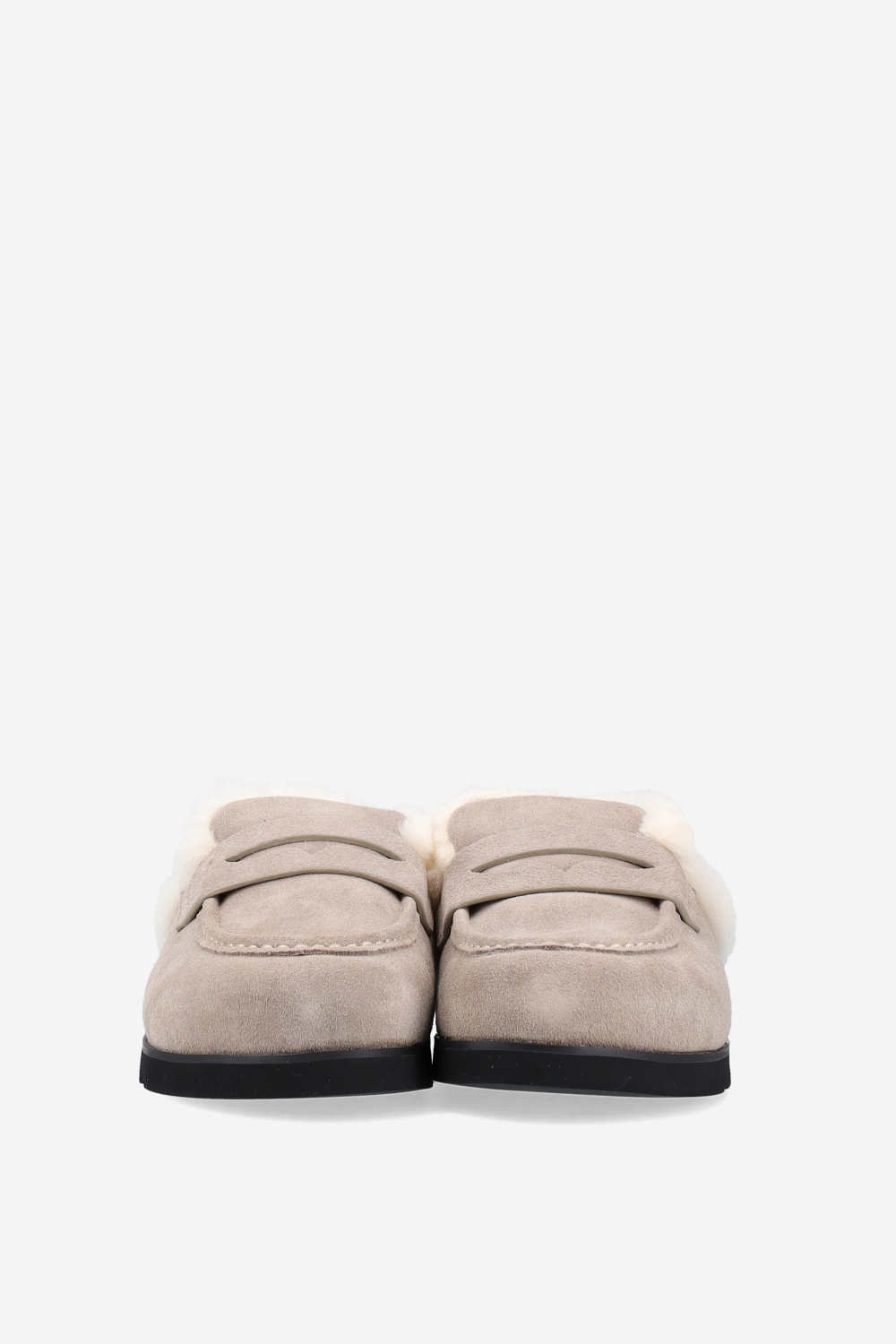 Corded suede mules
