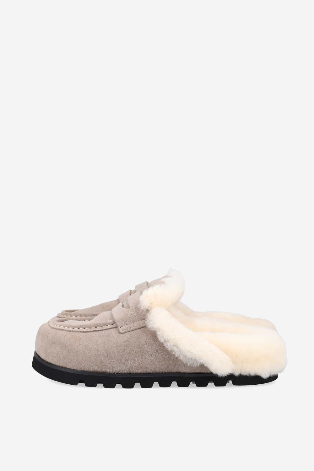 Corded suede mules