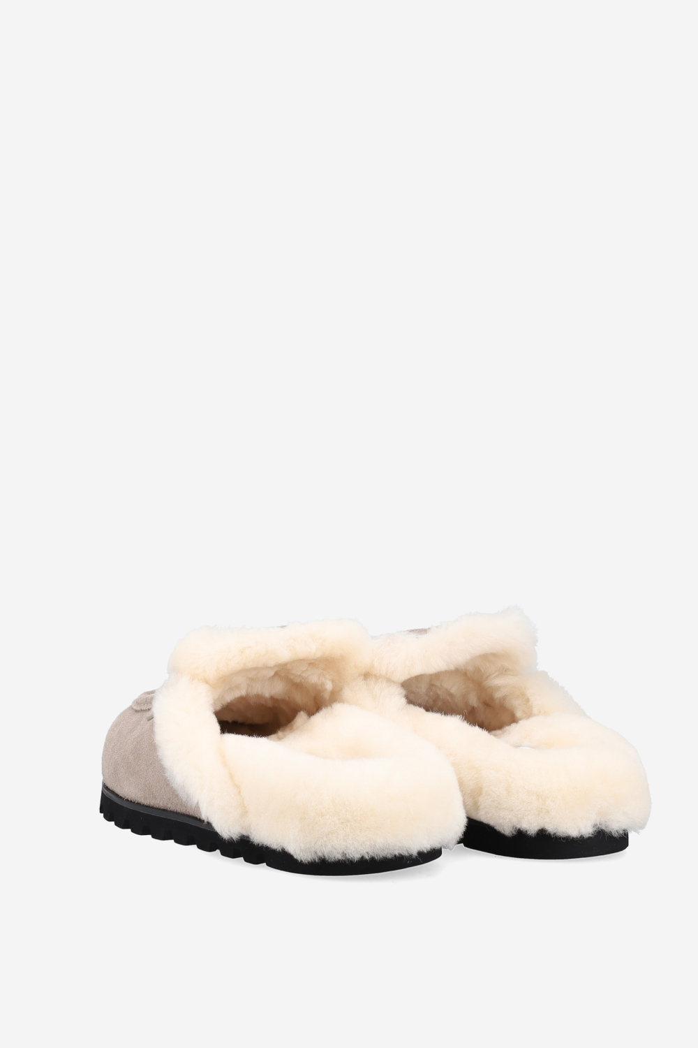 Corded suede mules