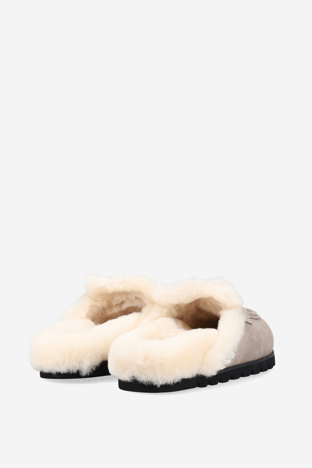 Corded suede mules
