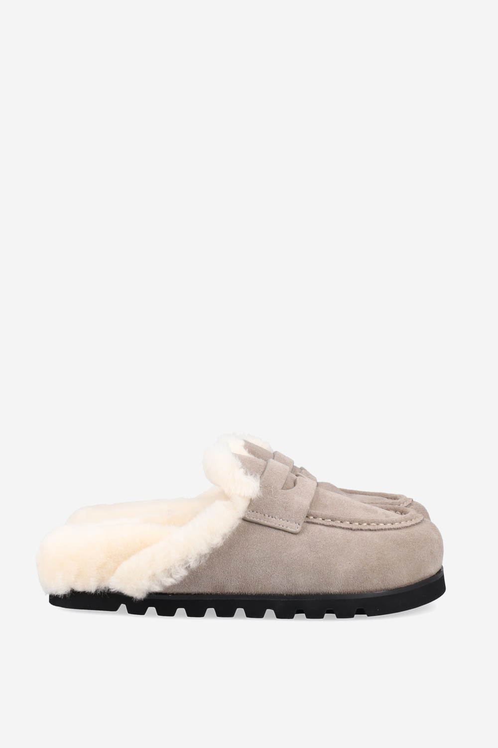 Corded suede mules