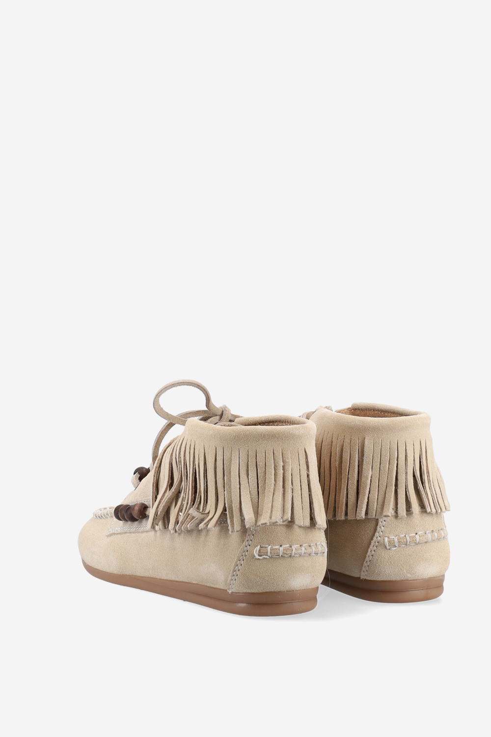 Native beads suede high loafers