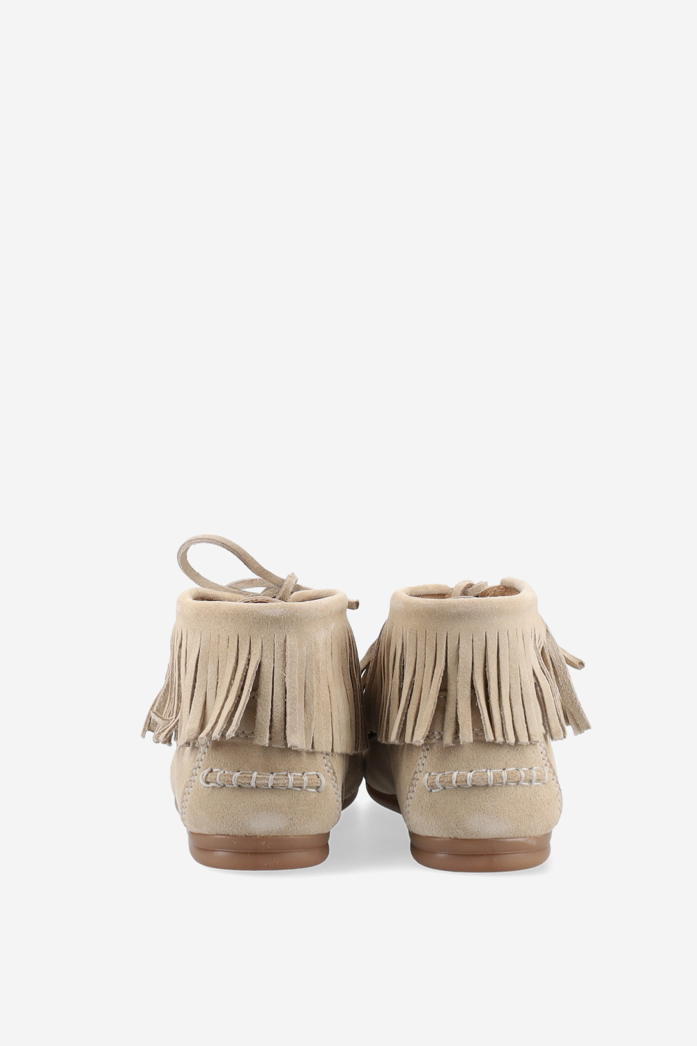 Native beads suede high loafers