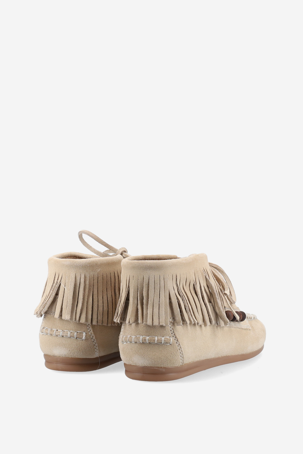 Native beads suede high loafers