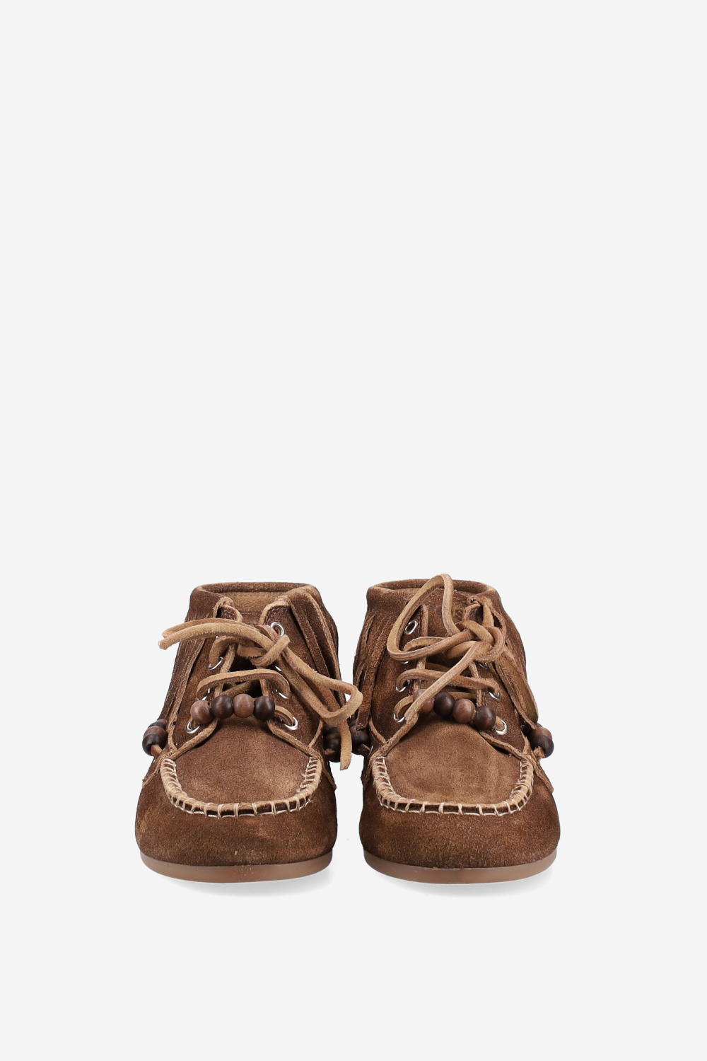 Native beads suede high loafers