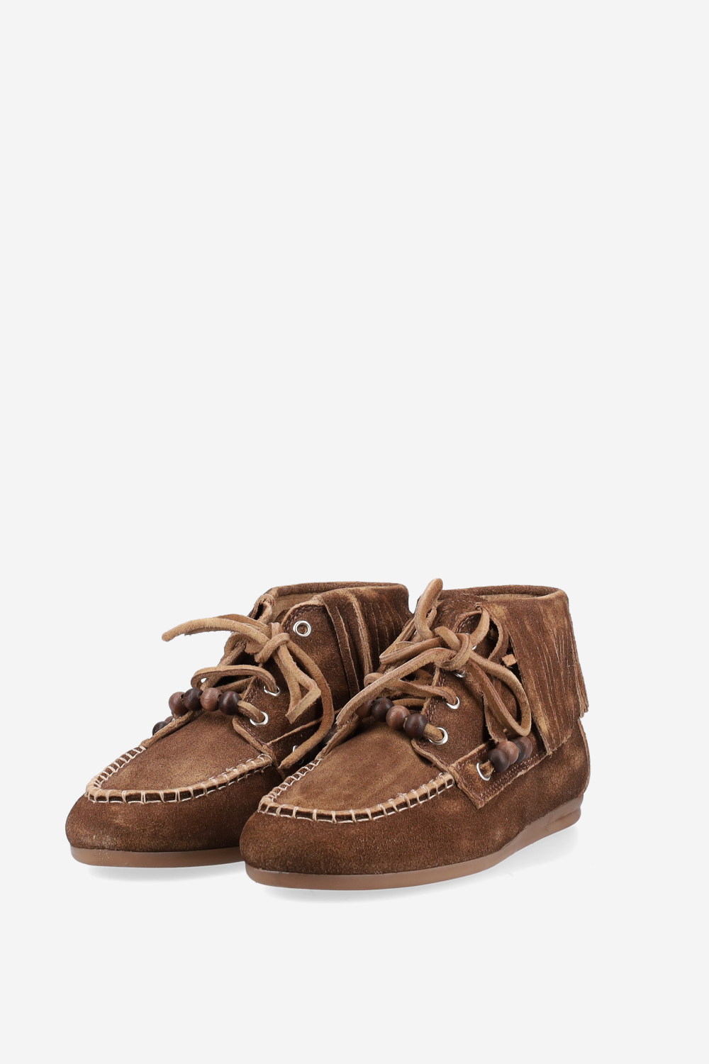 Native beads suede high loafers