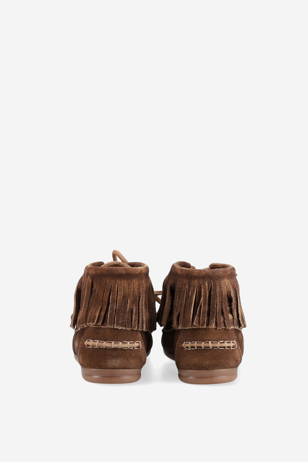 Native beads suede high loafers