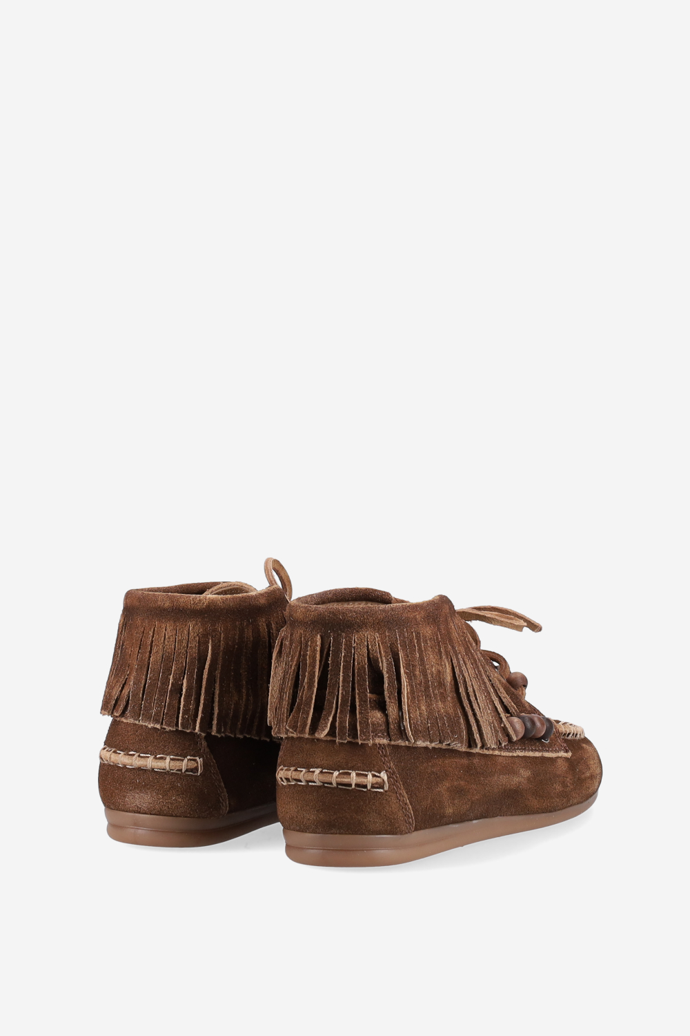 Native beads suede high loafers