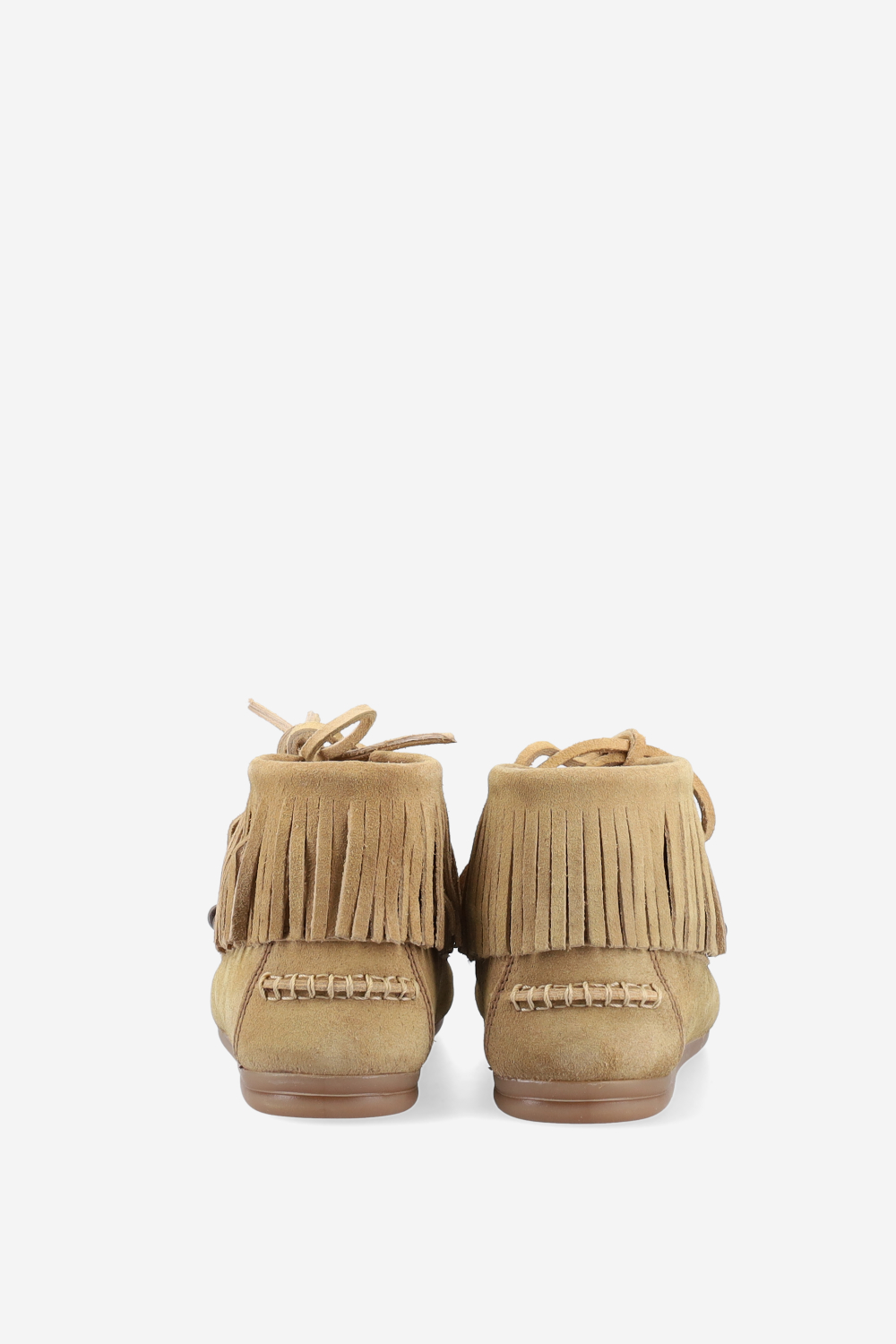 Native beads suede high loafers