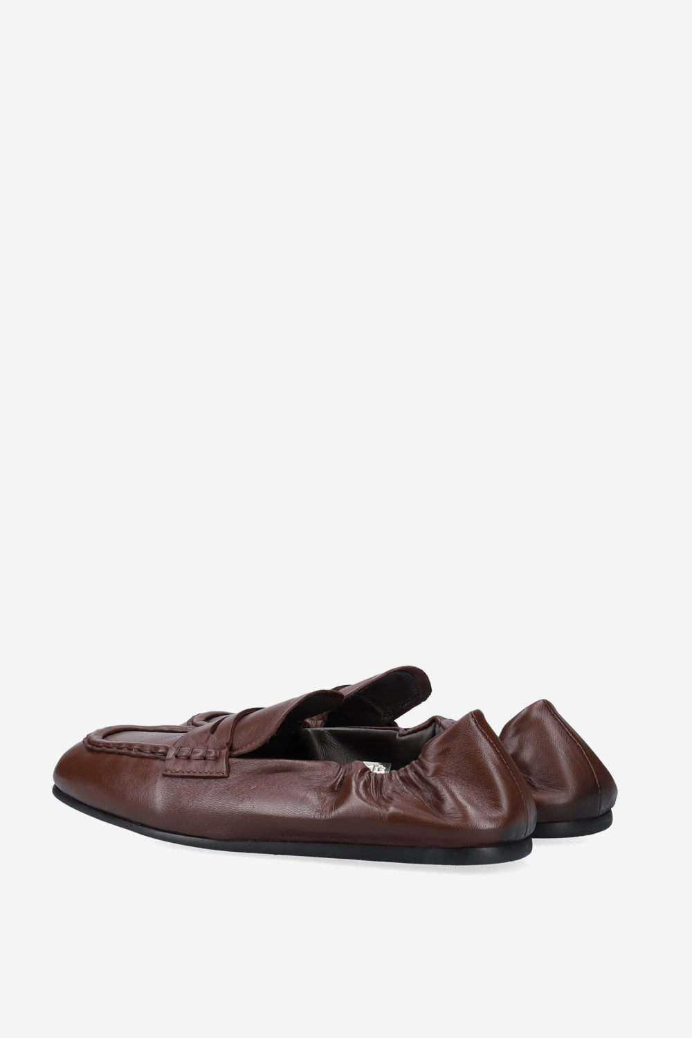 Penny square leather loafers