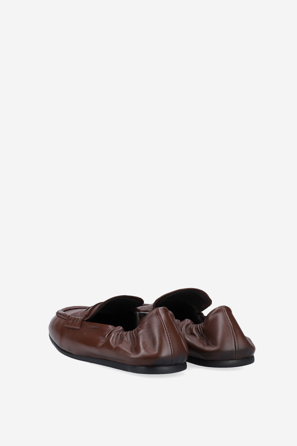 Penny square leather loafers